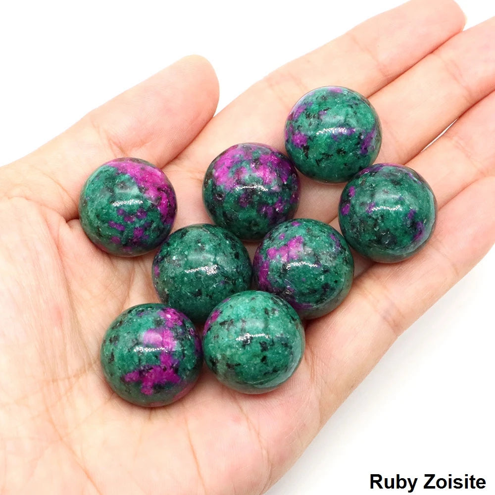 20mm Black Agate Balls Natural Stone Sphere Healing Crystal Amethyst Energy Globe for DIY Jewelry Specimen Collection Home Decor