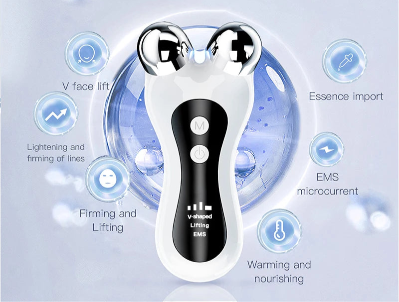 Electric Face Lift Roller Massager EMS Microcurrent