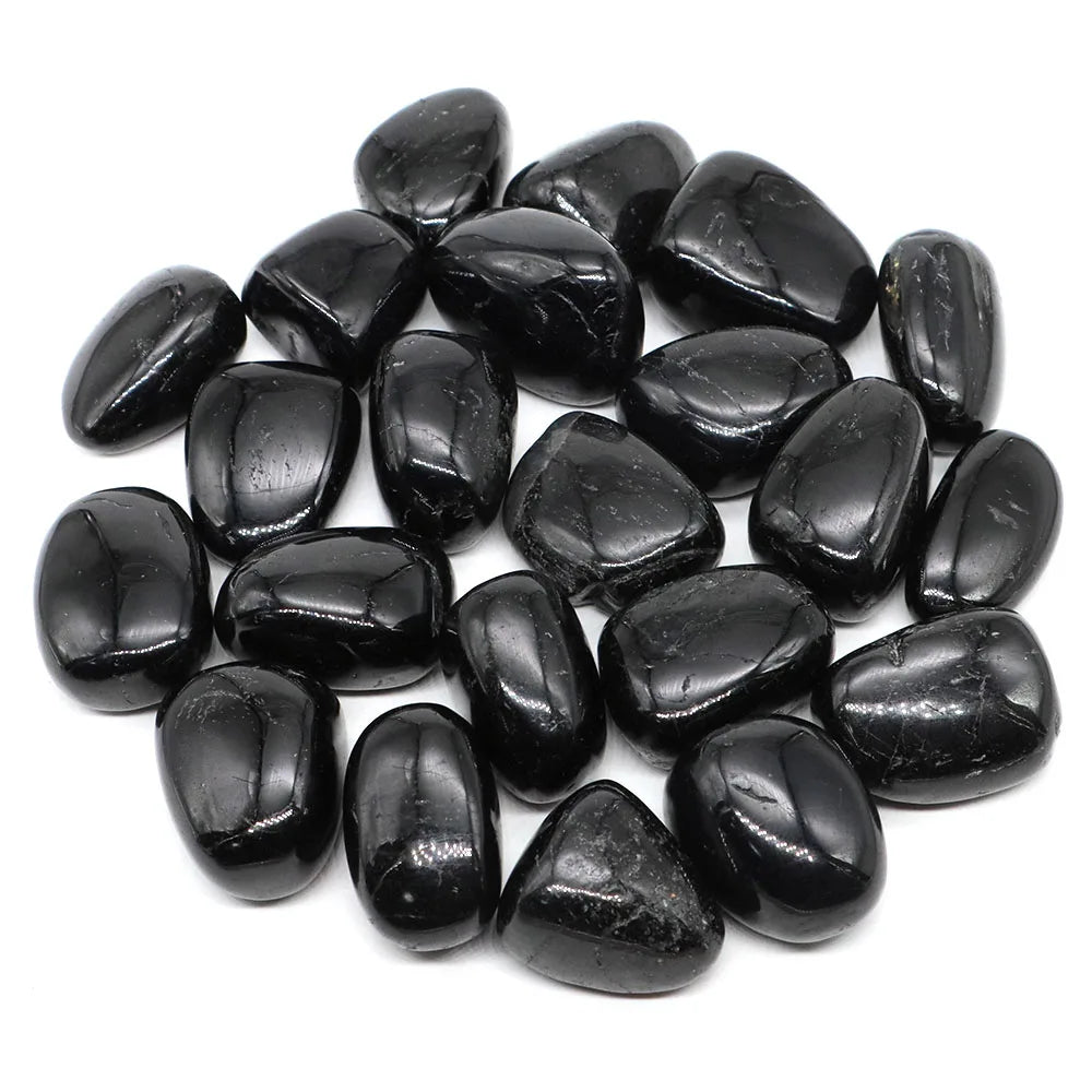 Natural Black Tourmaline Irregular Tumbled Stone Reiki Healing Crystal Energy Quartz Mineral Specimen Aquarium Home Garden Decor