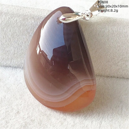 Natural Black Persian Agate Pendant Necklace Eye Women Men Jewelry Rare Fashion Gemstone Pink Agate Necklace AAAAAA