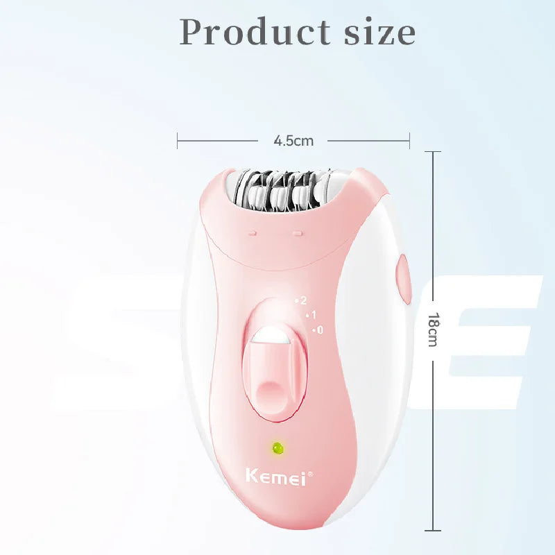 Kemei Rechargeable Women Epilator Electric Facial Body Hair Remover