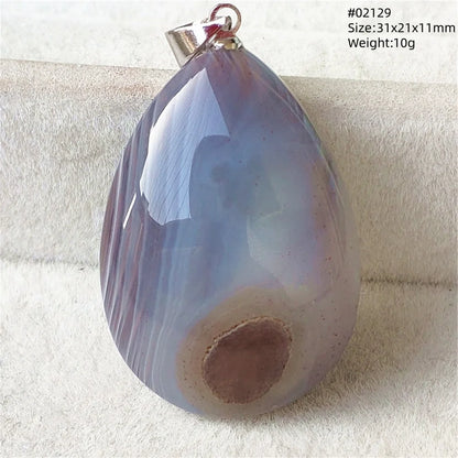 Natural Black Persian Agate Pendant Necklace Eye Women Men Jewelry Rare Fashion Gemstone Pink Agate Necklace AAAAAA