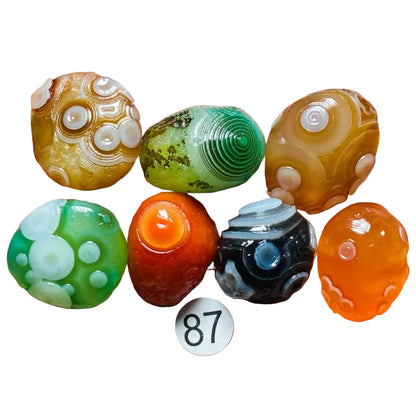 Natural Sardonyx Agate – 7-Piece Stone Set