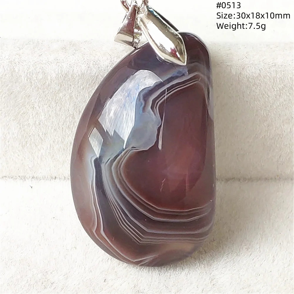 Natural Black Persian Agate Pendant Necklace Eye Women Men Jewelry Rare Fashion Gemstone Pink Agate Necklace AAAAAA
