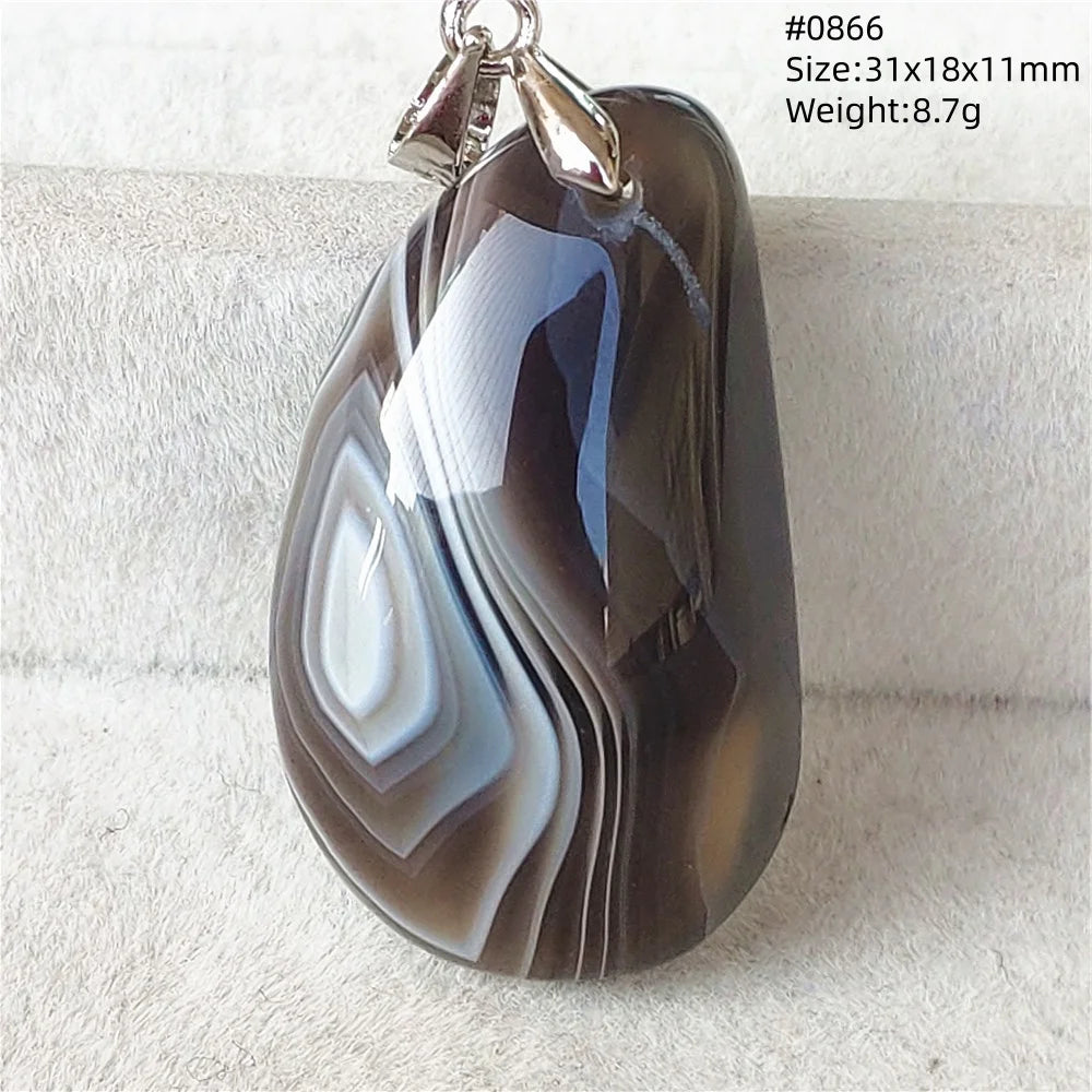 Natural Black Persian Agate Pendant Necklace Eye Women Men Jewelry Rare Fashion Gemstone Pink Agate Necklace AAAAAA