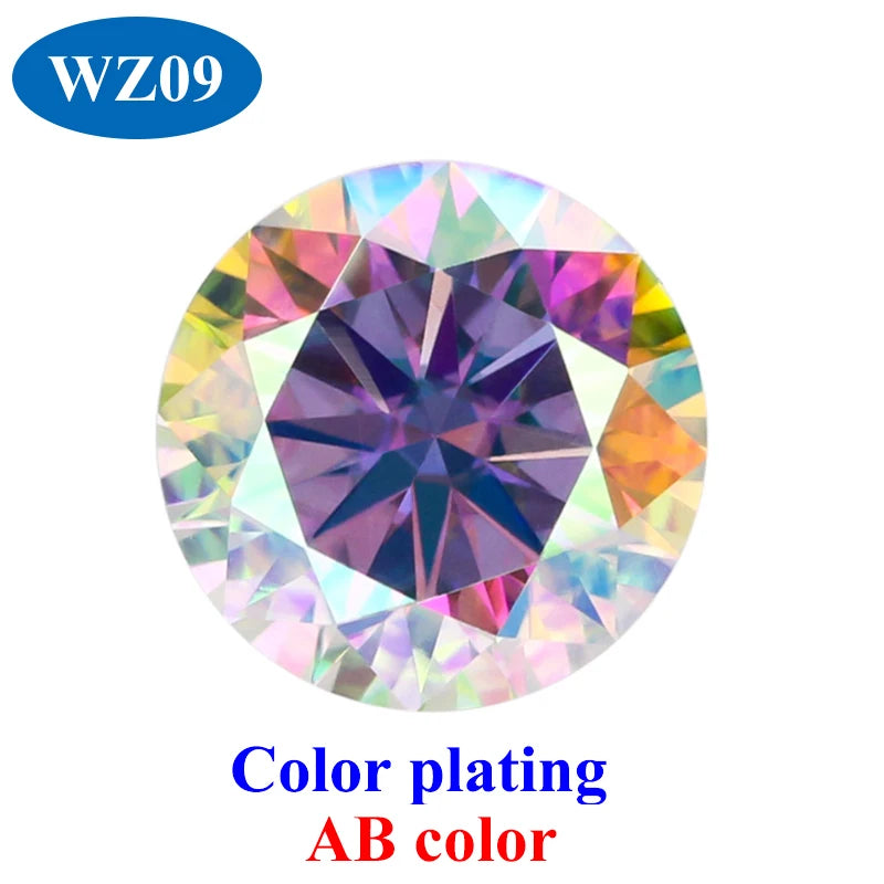 DJMAX 0.5-3ct Pink Red Royal Blue Green Moissanite Loose Stone Excellent Cut 5/6.5/8/9mm Original Moissanite Diamond Stones