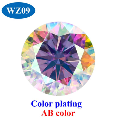 DJMAX 0.5-3ct Pink Red Royal Blue Green Moissanite Loose Stone Excellent Cut 5/6.5/8/9mm Original Moissanite Diamond Stones