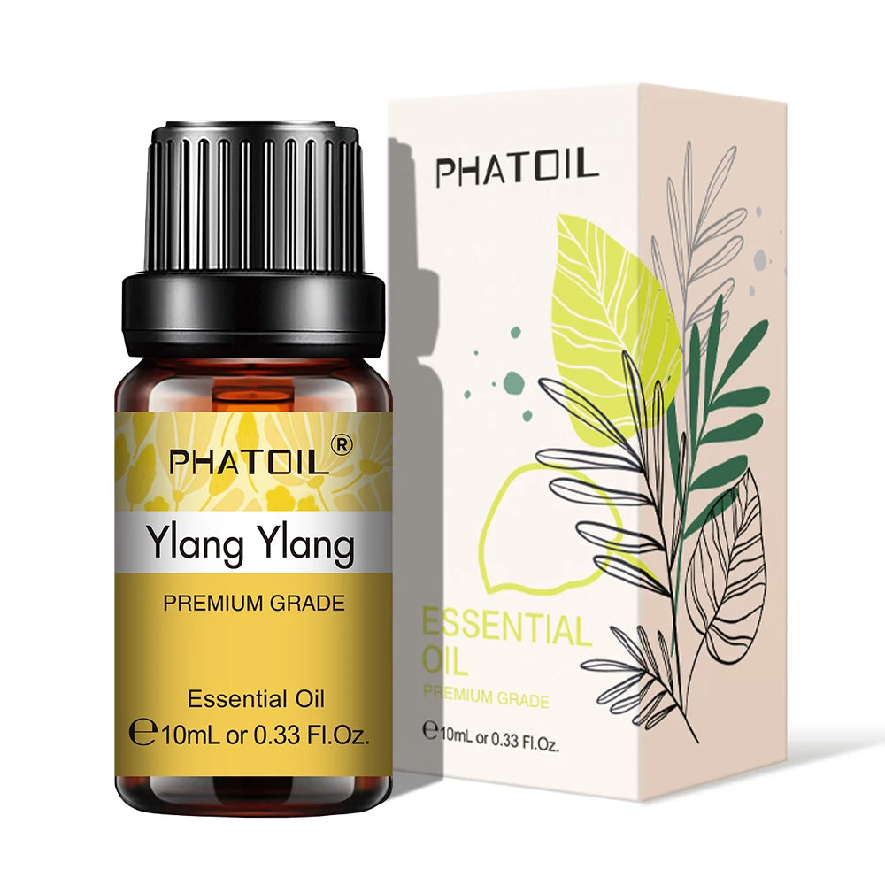 PHATOIL Natural Plant Essential Oil 10ml Eucalyptus Lavender Bergamot Vanilla Peppermint 1PCS Aroma Essential Oils For Diffuser