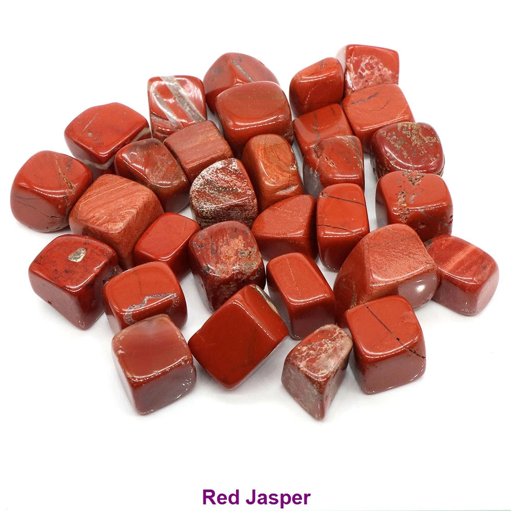 Red Inclusions Natural Tumbled Stones Healing Crystal Quartz Mineral Specimen Meditation Gemstones Tank Aquarium Home Decoration