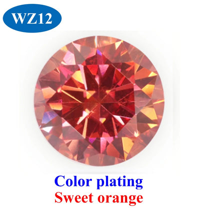 DJMAX 0.5-3ct Pink Red Royal Blue Green Moissanite Loose Stone Excellent Cut 5/6.5/8/9mm Original Moissanite Diamond Stones