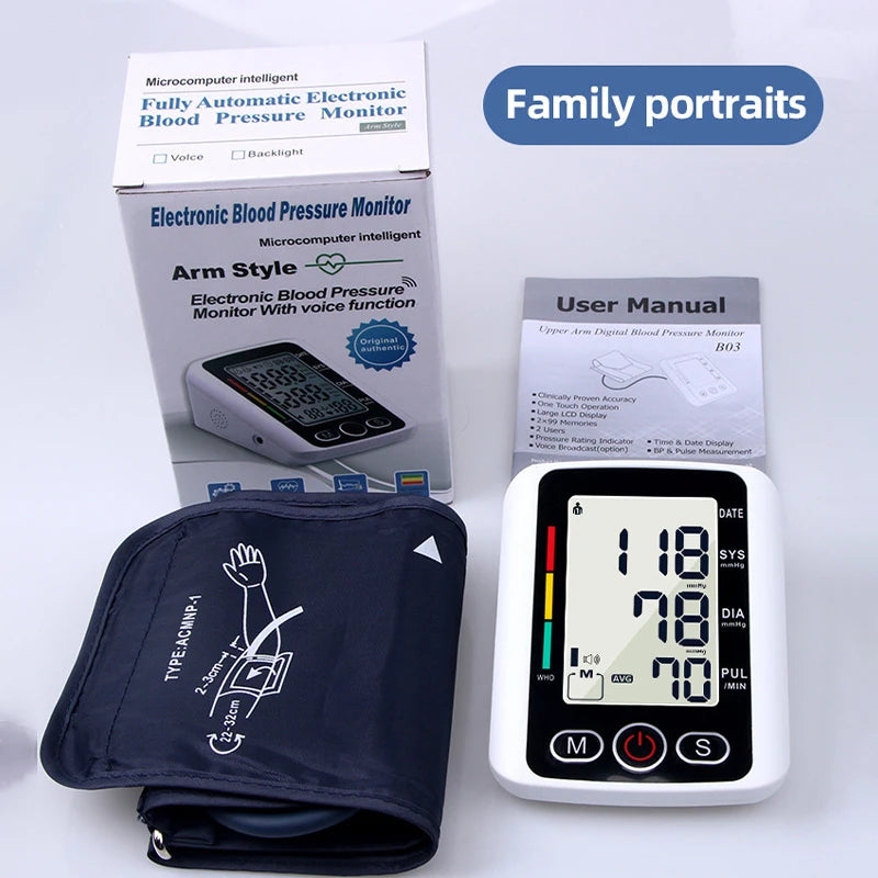 Digital  Blood Pressure and Heart Rate Pulse Meter