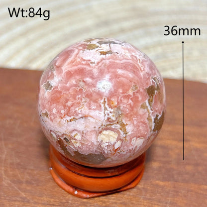 Rhodochrosite Sphere – Natural Pink Elegance