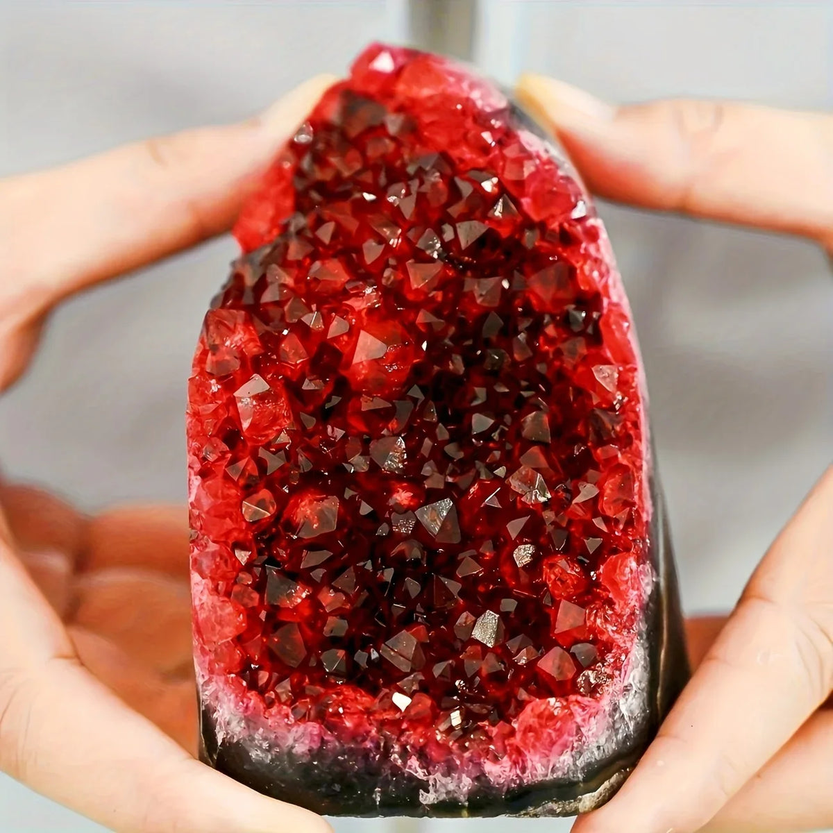 Ruby Red Crystal Geode