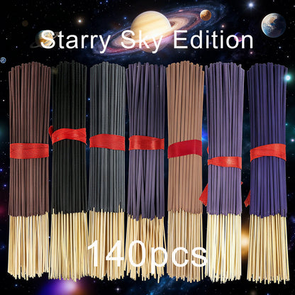 7 Sets of 140 Incense Sticks, Available in Four Seasonal Sets: Rose, Lavender, Sandalwood, Jasmine, Mint, Cherry Blossom, Herbal, and Dragon Blood Wood, with 20 Sticks in Each Pack, Suitable for Home Use, Office, Yoga, Medita