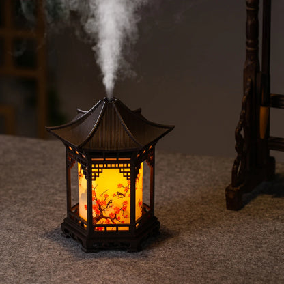 Chinese Style Element Pavilion Humidifier Unique Creative Decorative Night Light with Delicate Spray to Improve Air Quality