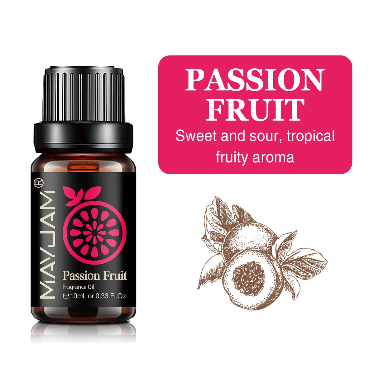 MAYJAM 8 Bottles Aromatherapy Oil Set-Strawberry Watermelon Mango Passion Fruit Coconut Pineapple Banana Grape Fragrance Oils