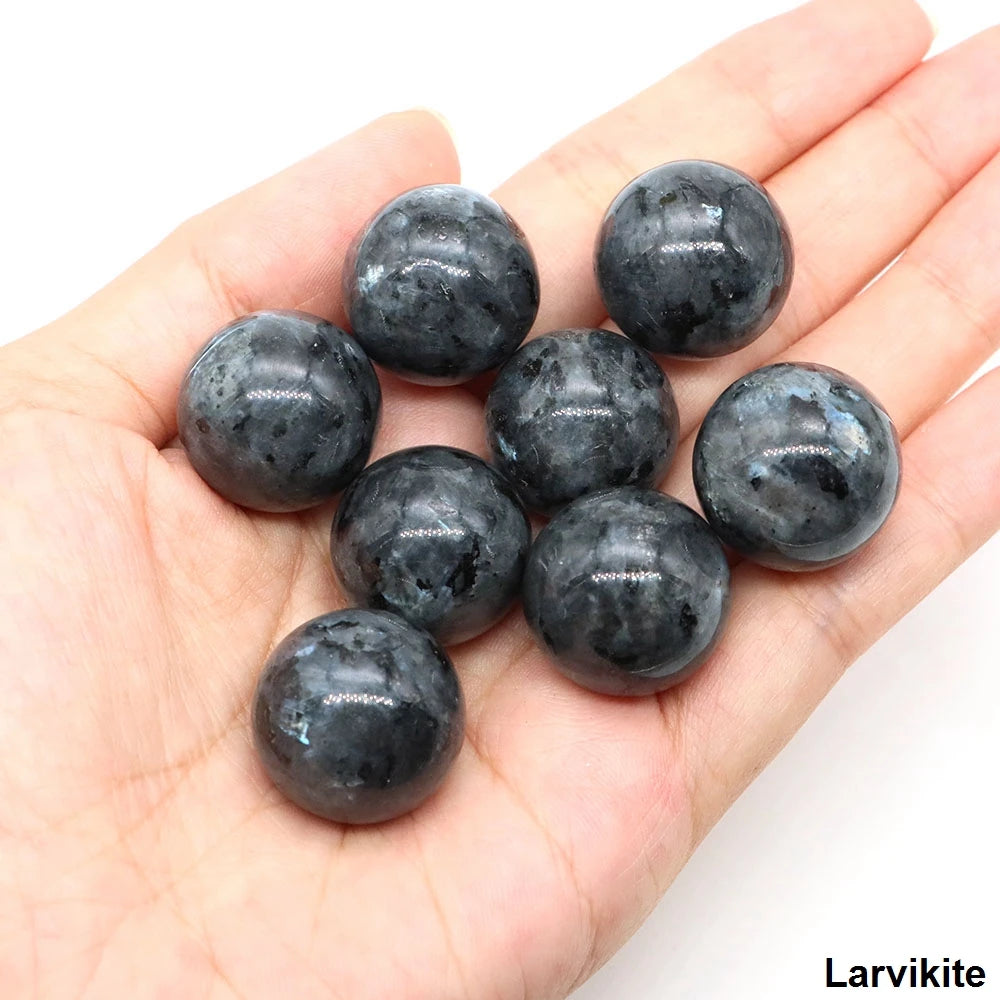 20mm Black Agate Balls Natural Stone Sphere Healing Crystal Amethyst Energy Globe for DIY Jewelry Specimen Collection Home Decor