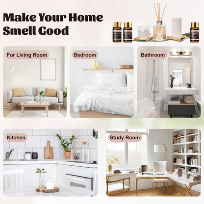 MAYJAM Christmas Gift Set 20pcs Fragrance Oil Coconut & Vanilla Baby Powder Freesia Leather Watermelon Cucumber Melon Aroma Oil