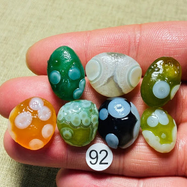 Natural  Colorful Sardonyx Agate Alxa Gobi  Rock Specimen Energy Crystal Healing Chakra Reiki Stone Garden Home Decor Gift 7Pcs