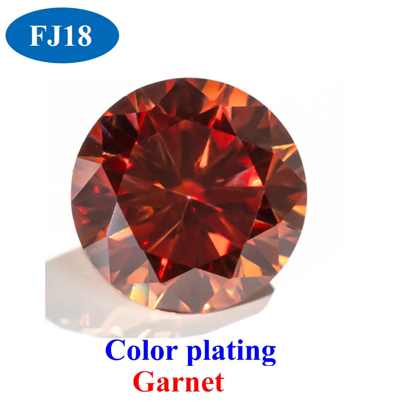 DJMAX 0.5-3ct Pink Red Royal Blue Green Moissanite Loose Stone Excellent Cut 5/6.5/8/9mm Original Moissanite Diamond Stones