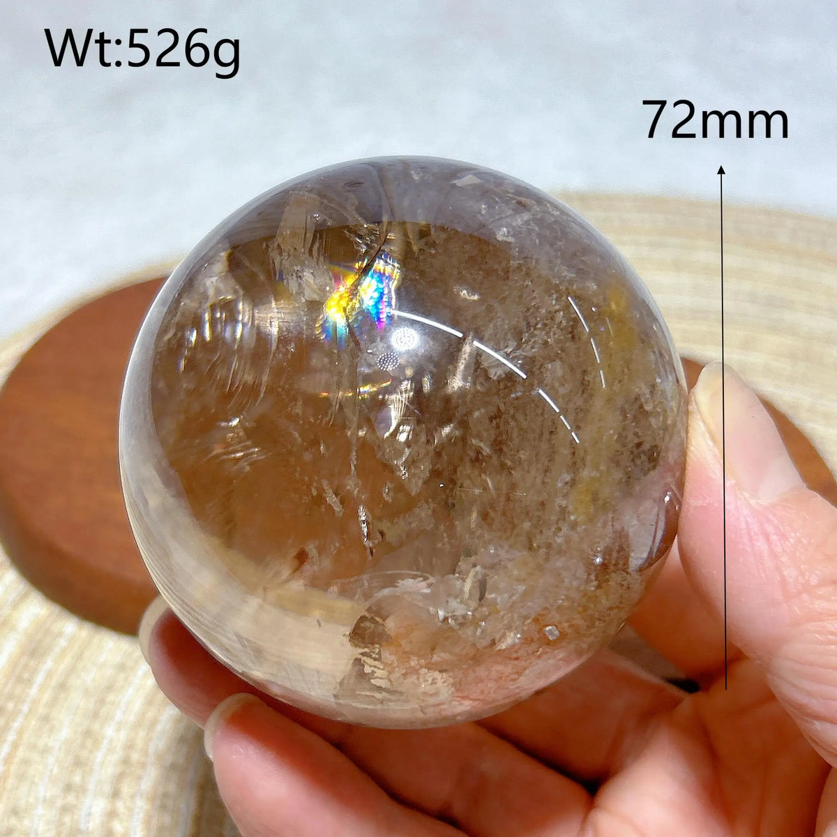 Rainbow Smoky Quartz Sphere – Natural Crystal