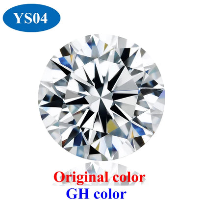 DJMAX 0.5-3ct Pink Red Royal Blue Green Moissanite Loose Stone Excellent Cut 5/6.5/8/9mm Original Moissanite Diamond Stones