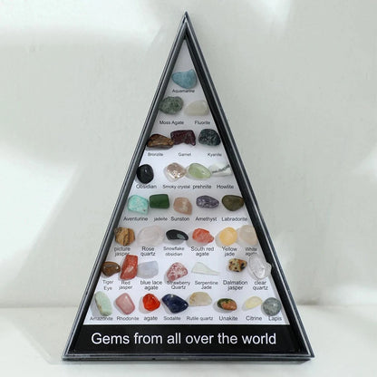 36pcs Gemstone Quartz Crystal Chakra Healing Stones And Crystals Set Hexagon Rose Quartz Gems For Medication Bedroom Decor