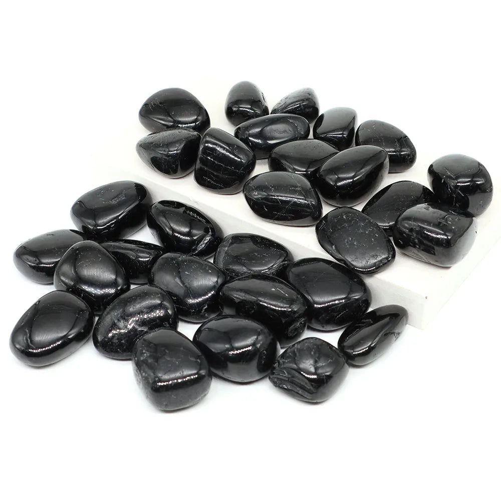 Natural Black Tourmaline Irregular Tumbled Stone Reiki Healing Crystal Energy Quartz Mineral Specimen Aquarium Home Garden Decor