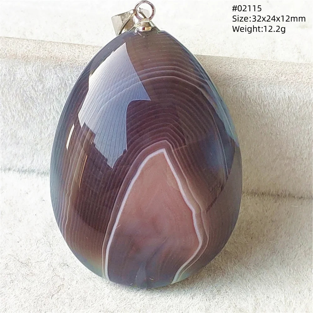 Natural Black Persian Agate Pendant Necklace Eye Women Men Jewelry Rare Fashion Gemstone Pink Agate Necklace AAAAAA
