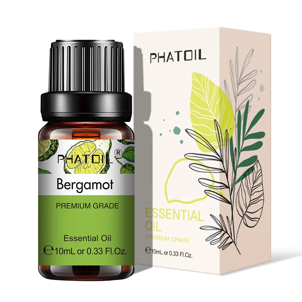 PHATOIL Natural Plant Essential Oil 10ml Eucalyptus Lavender Bergamot Vanilla Peppermint 1PCS Aroma Essential Oils For Diffuser