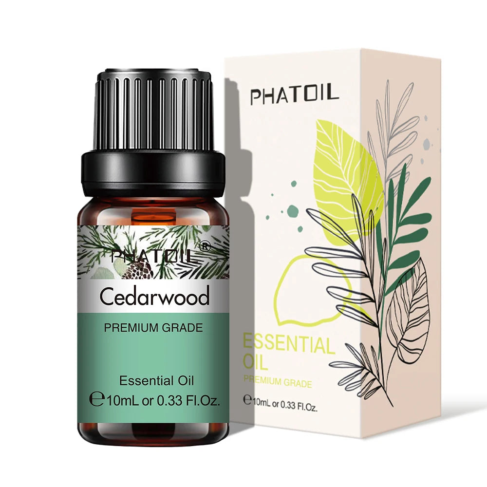 PHATOIL Natural Plant Essential Oil 10ml Eucalyptus Lavender Bergamot Vanilla Peppermint 1PCS Aroma Essential Oils For Diffuser