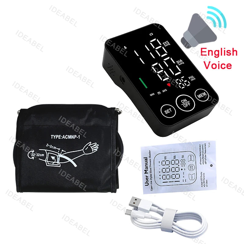 BP Monitor  New LED Blood Pressure Big Screen Broadcast Tonometer
