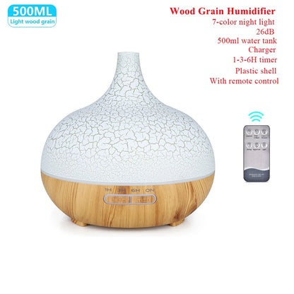 Remote Control Humidifier Essential Oil Diffuser With 7 Color LED Humidificador 300ml 500ml Ultrasonic Aroma Diffuser For Home