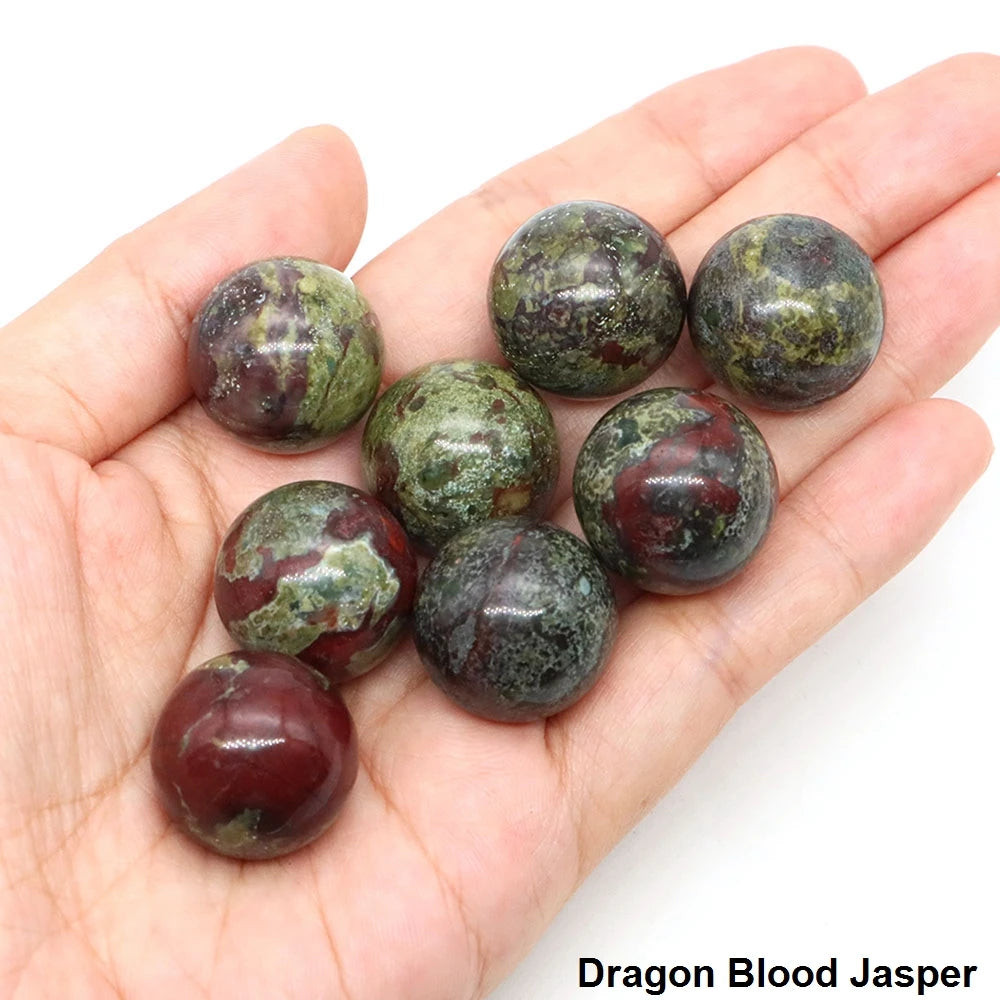 20mm Black Agate Balls Natural Stone Sphere Healing Crystal Amethyst Energy Globe for DIY Jewelry Specimen Collection Home Decor
