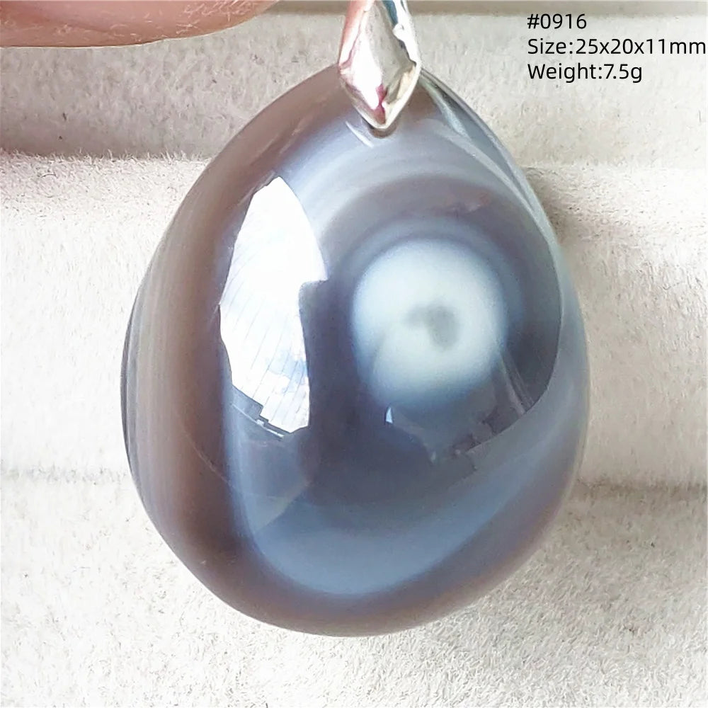 Natural Black Persian Agate Pendant Necklace Eye Women Men Jewelry Rare Fashion Gemstone Pink Agate Necklace AAAAAA