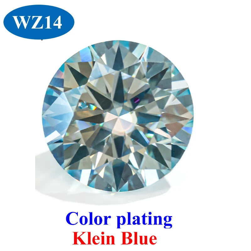 DJMAX 0.5-3ct Pink Red Royal Blue Green Moissanite Loose Stone Excellent Cut 5/6.5/8/9mm Original Moissanite Diamond Stones