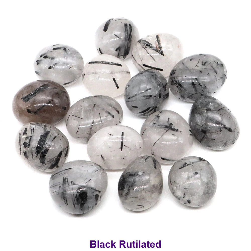 Red Inclusions Natural Tumbled Stones Healing Crystal Quartz Mineral Specimen Meditation Gemstones Tank Aquarium Home Decoration