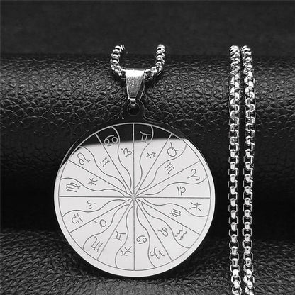 Seven Archangels Amulet Stainless Steel Necklaces Men Seal of Solomon Talisman Necklace Protection Jewelry Collar Hombre N1162S2