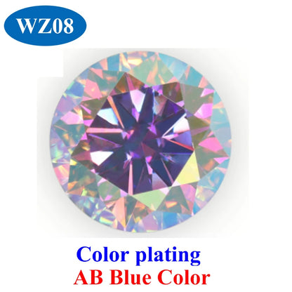 DJMAX 0.5-3ct Pink Red Royal Blue Green Moissanite Loose Stone Excellent Cut 5/6.5/8/9mm Original Moissanite Diamond Stones