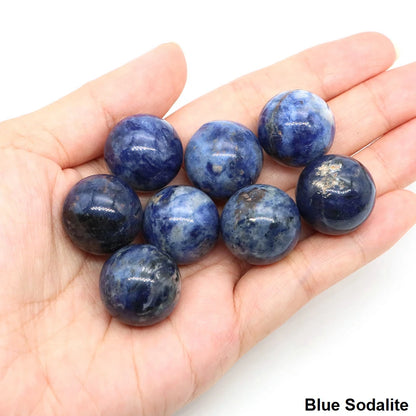 20mm Black Agate Balls Natural Stone Sphere Healing Crystal Amethyst Energy Globe for DIY Jewelry Specimen Collection Home Decor