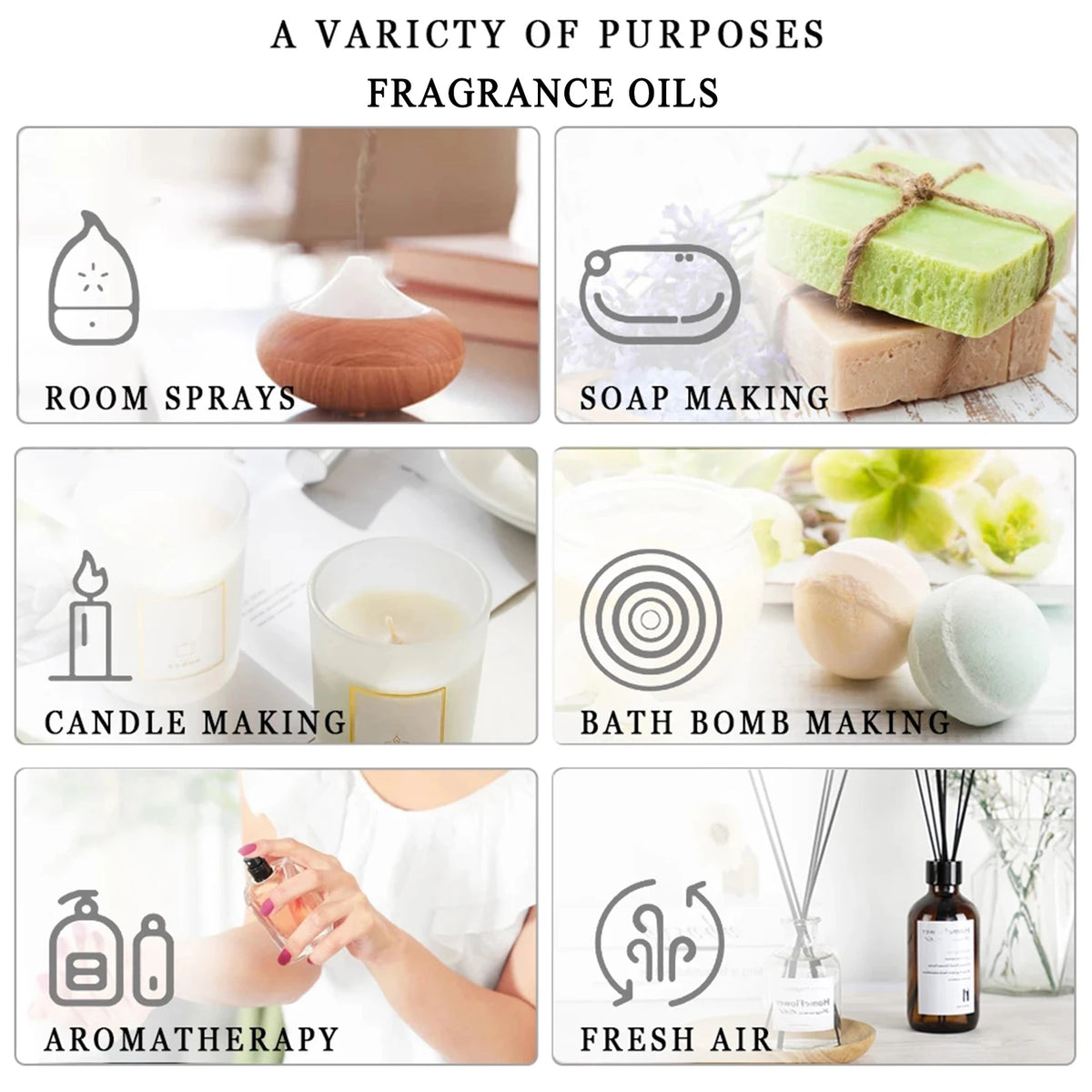 PHATOIL 15PCS Aromatherapy Essential Oils Gift Set For Diffuser Soap & Candle Making-5ml Cinnamon Lavender Eucalyptus Peppermint Lemon Vanilla Cinnamon Lemongrass Aroma Essential Oil