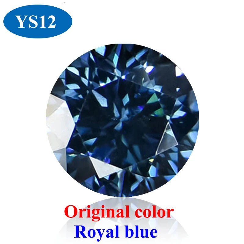 DJMAX 0.5-3ct Pink Red Royal Blue Green Moissanite Loose Stone Excellent Cut 5/6.5/8/9mm Original Moissanite Diamond Stones