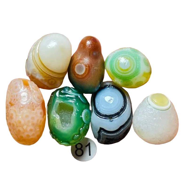 Natural Sardonyx Agate – 7-Piece Stone Set