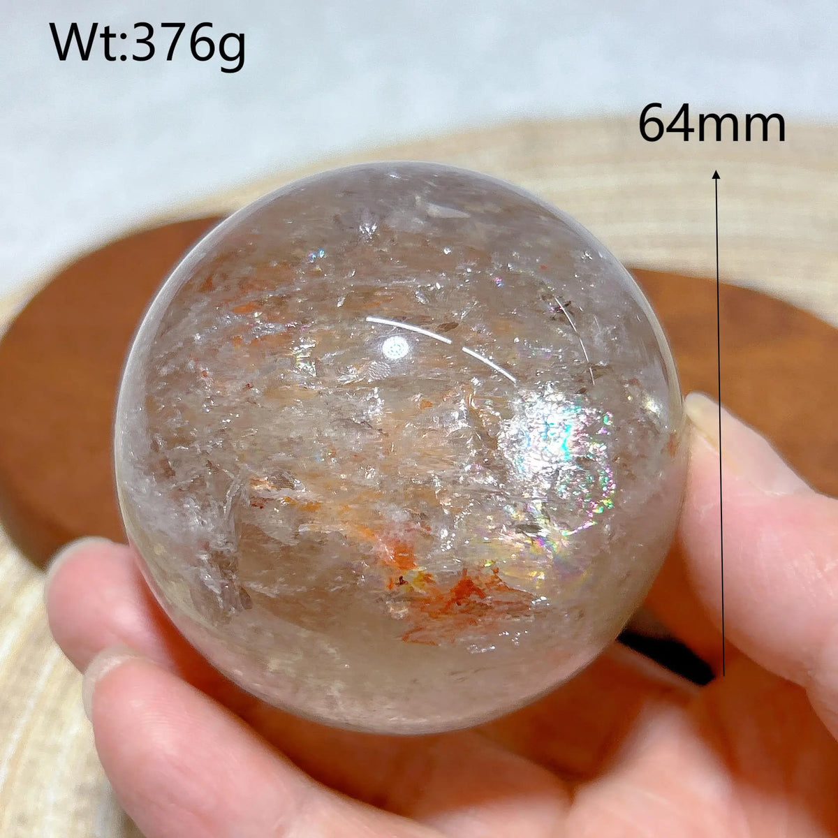 Rainbow Smoky Quartz Sphere – Natural Crystal
