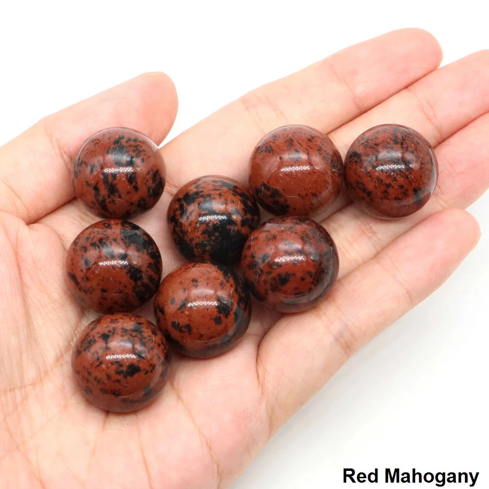 20mm Black Agate Balls Natural Stone Sphere Healing Crystal Amethyst Energy Globe for DIY Jewelry Specimen Collection Home Decor