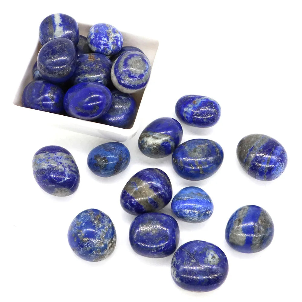 Lapis Lazuli Natural Tumbled Stones Healing Crystals Quartzs Energy Mineral Gemstones Collection Aquarium Garden Home Decoration