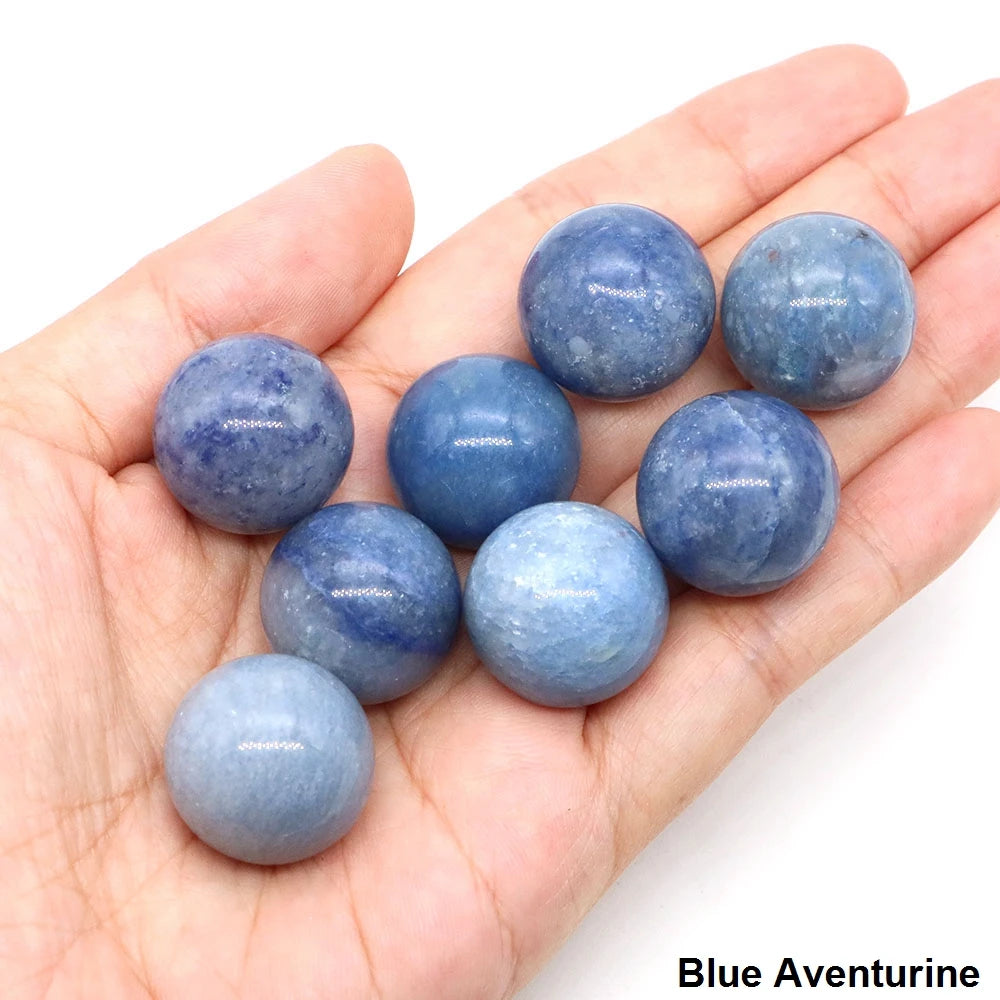 20mm Black Agate Balls Natural Stone Sphere Healing Crystal Amethyst Energy Globe for DIY Jewelry Specimen Collection Home Decor