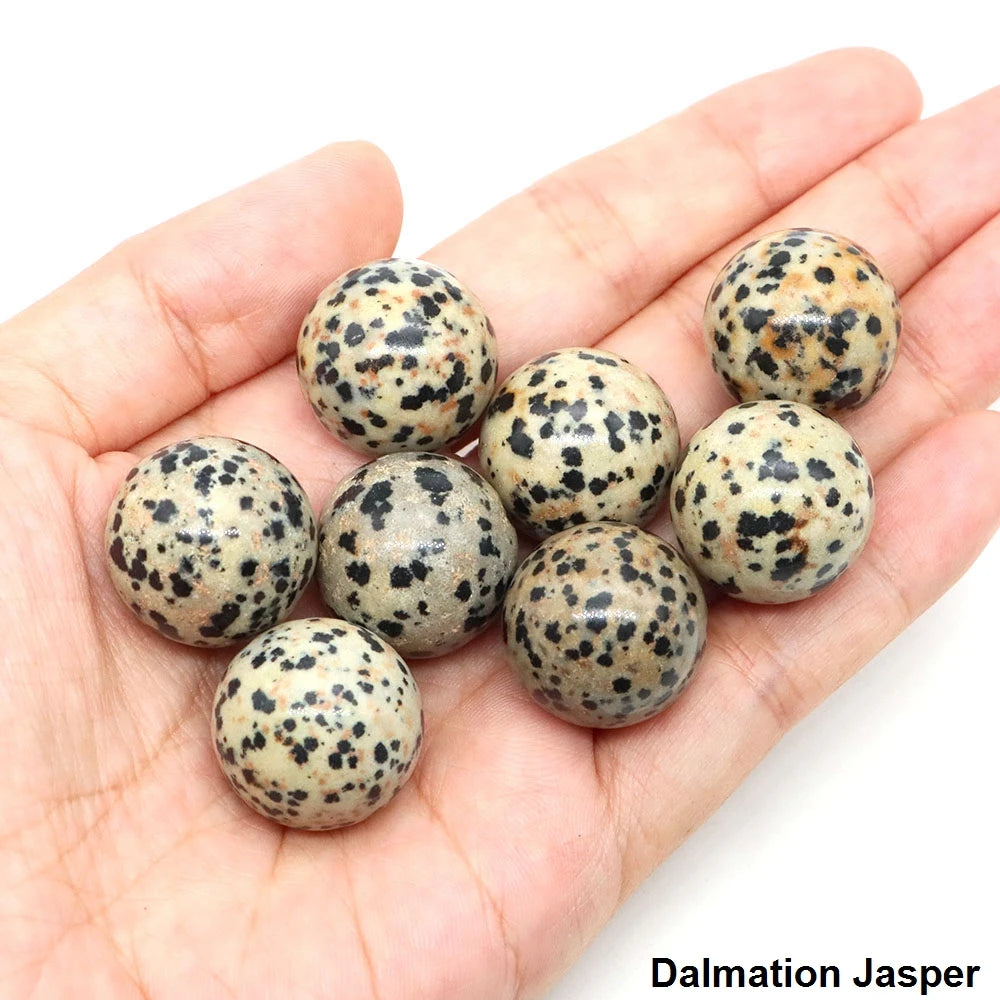 20mm Black Agate Balls Natural Stone Sphere Healing Crystal Amethyst Energy Globe for DIY Jewelry Specimen Collection Home Decor