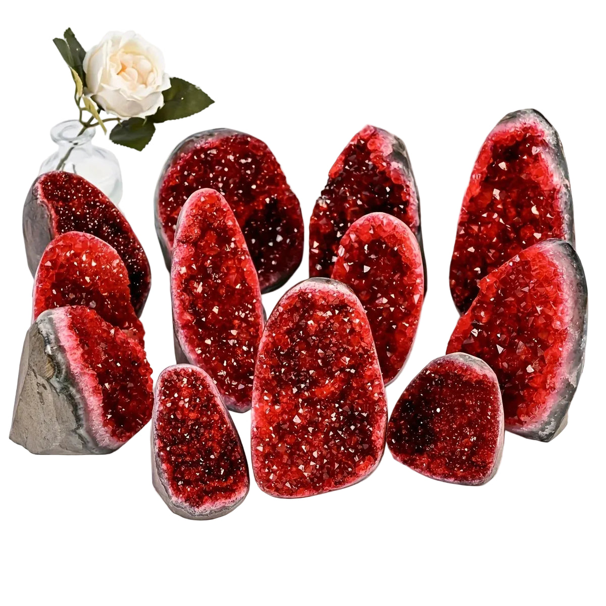 Ruby Red Crystal Geode