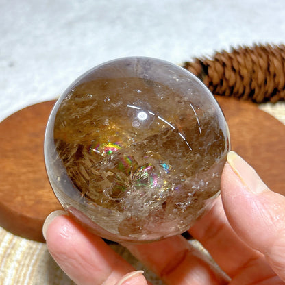 Rainbow Smoky Quartz Sphere – Natural Crystal